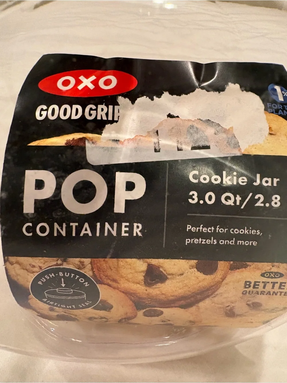 Oxo Clear POP Container Cookie Jar 3.0 qt/2.8 L NEW NO LID